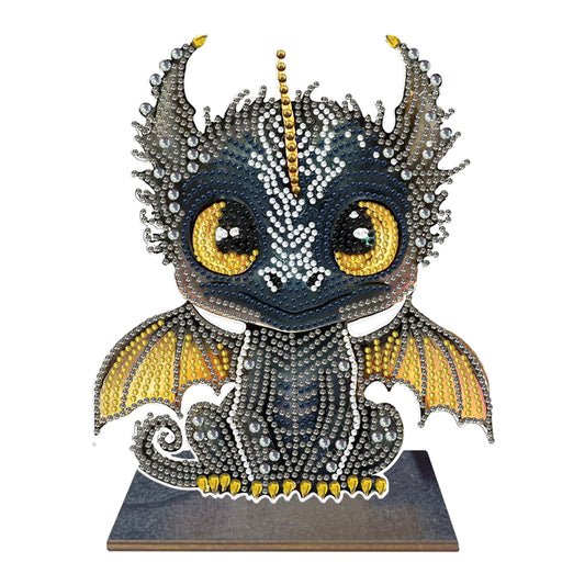 Wooden Desktop Diamond Painting Ornament Diamond Art Table Decor(Baby Dragon #7)