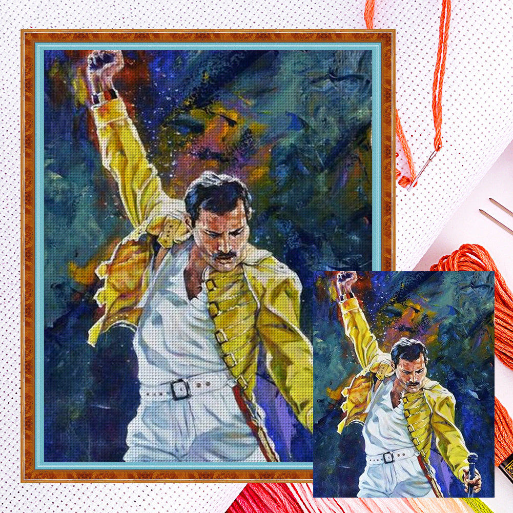 Freddie Mercury - 11CT Counted Cross Stitch 40*50CM