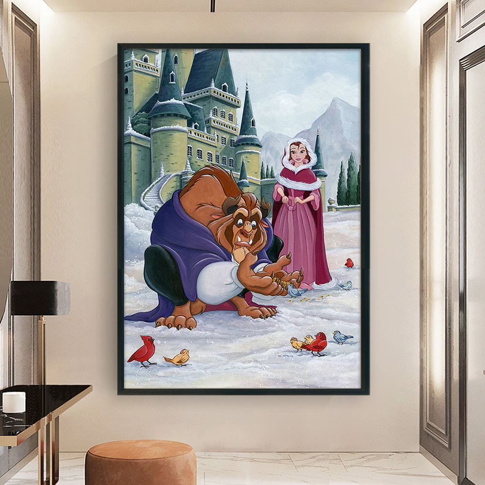 Disney-Beauty And The Beast - 11CT Stamped Cross Stitch 40*60CM