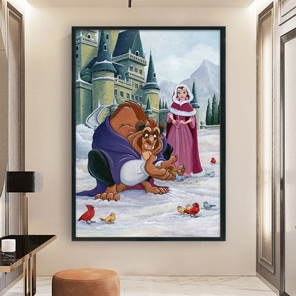 Disney-Beauty And The Beast - 11CT Stamped Cross Stitch 40*60CM