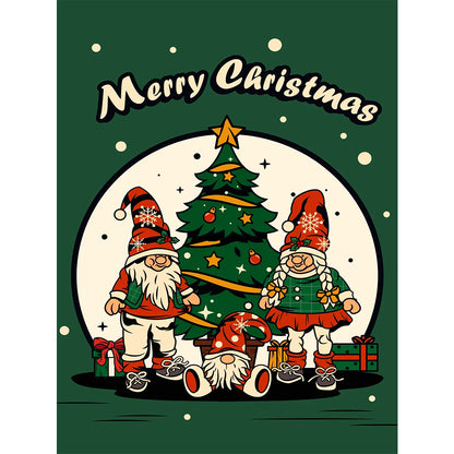 Christmas Tree Gnome - 11CT Stamped Cross Stitch 40*55CM