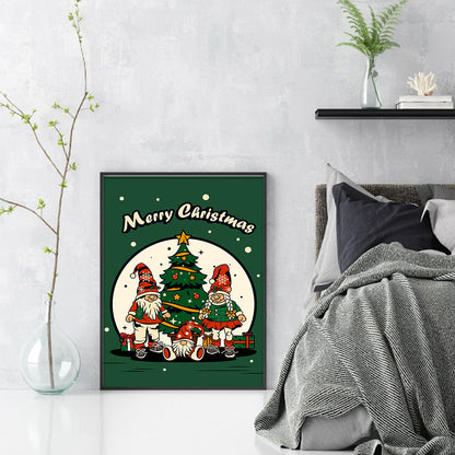 Christmas Tree Gnome - 11CT Stamped Cross Stitch 40*55CM