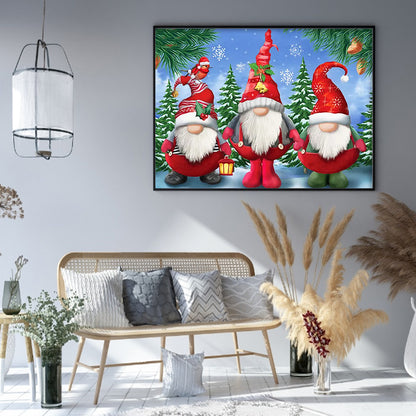 Christmas Tree Gnome - 11CT Stamped Cross Stitch 50*40CM