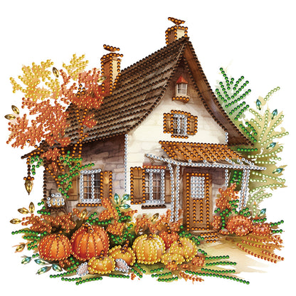 Pumpkin Hut - Special Shaped Drill Diamond Painting 30*30CM