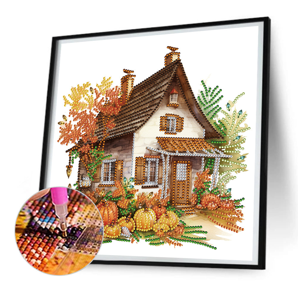 Pumpkin Hut - Special Shaped Drill Diamond Painting 30*30CM