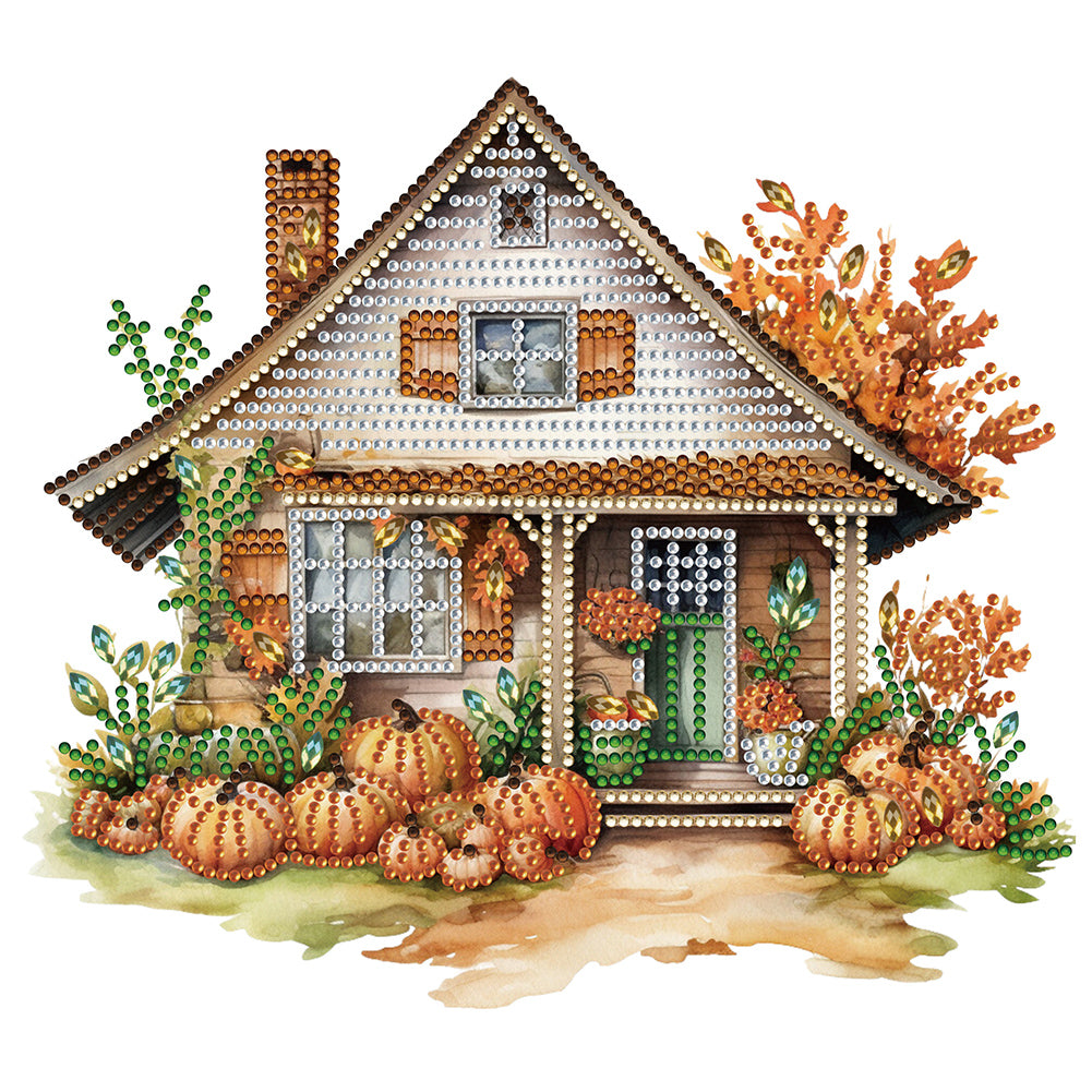 Pumpkin Hut - Special Shaped Drill Diamond Painting 30*30CM