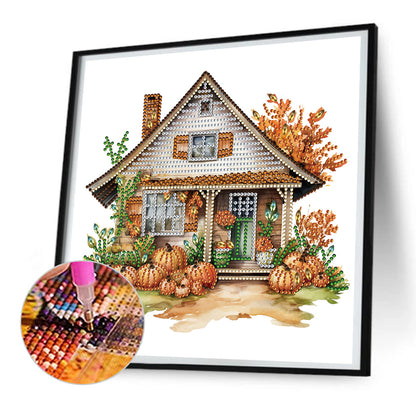 Pumpkin Hut - Special Shaped Drill Diamond Painting 30*30CM