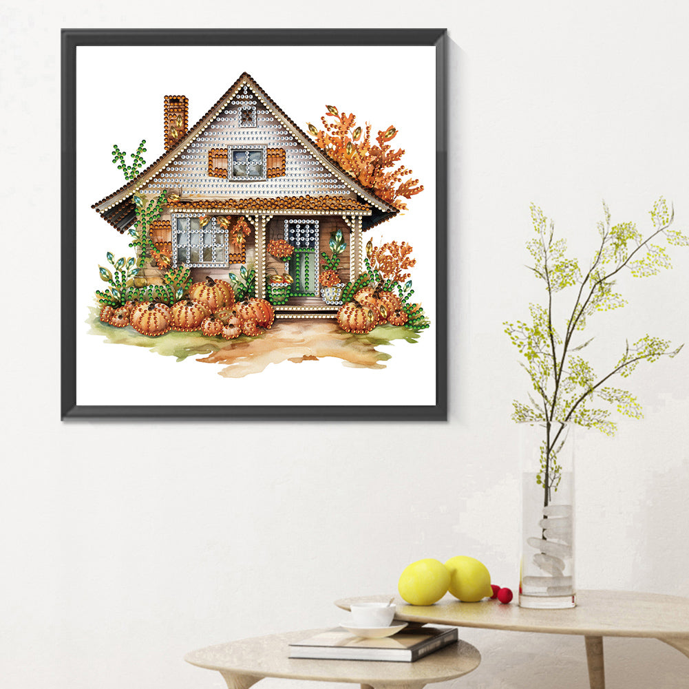 Pumpkin Hut - Special Shaped Drill Diamond Painting 30*30CM