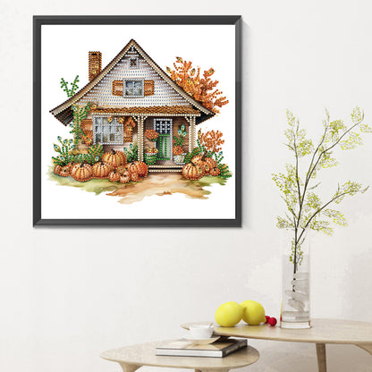 Pumpkin Hut - Special Shaped Drill Diamond Painting 30*30CM