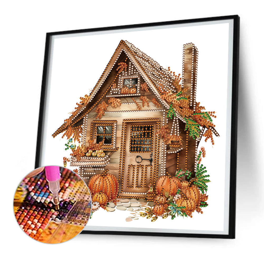 Pumpkin Hut - Special Shaped Drill Diamond Painting 30*30CM