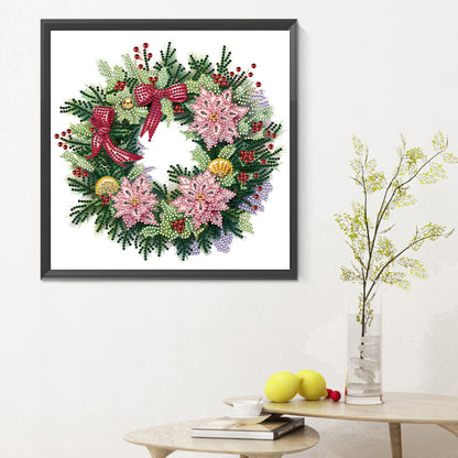 Christmas Wreath - Special Shaped Drill Diamond Painting 30*30CM