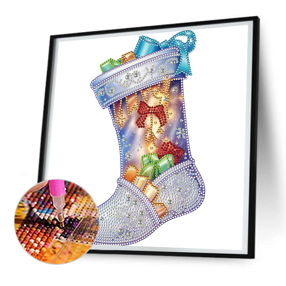 Christmas Socks - Special Shaped Drill Diamond Painting 30*30CM