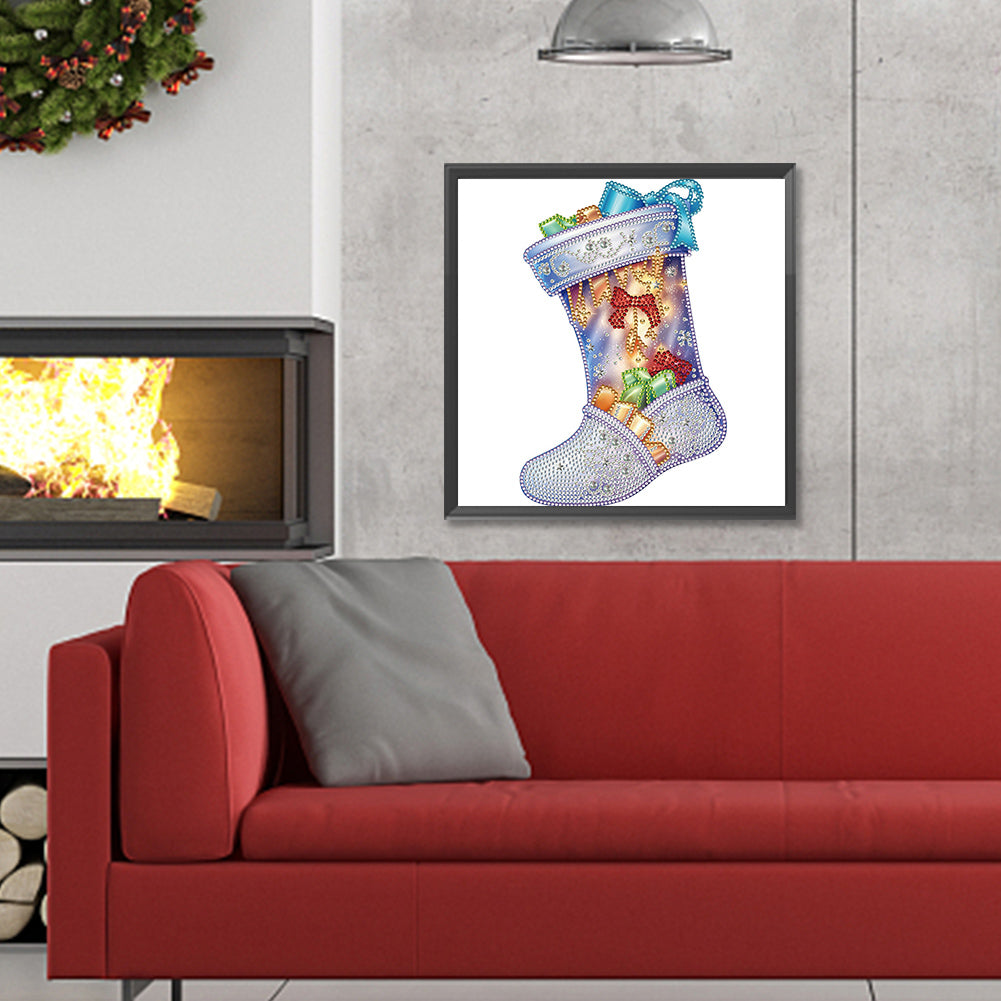 Christmas Socks - Special Shaped Drill Diamond Painting 30*30CM