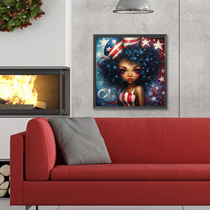 Girl - Full Round Drill Diamond Painting 30*30CM