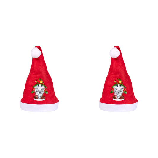 DIY Diamond Painting Christmas Hat Comfort Soft for Adults Unisex (Gnome #2)