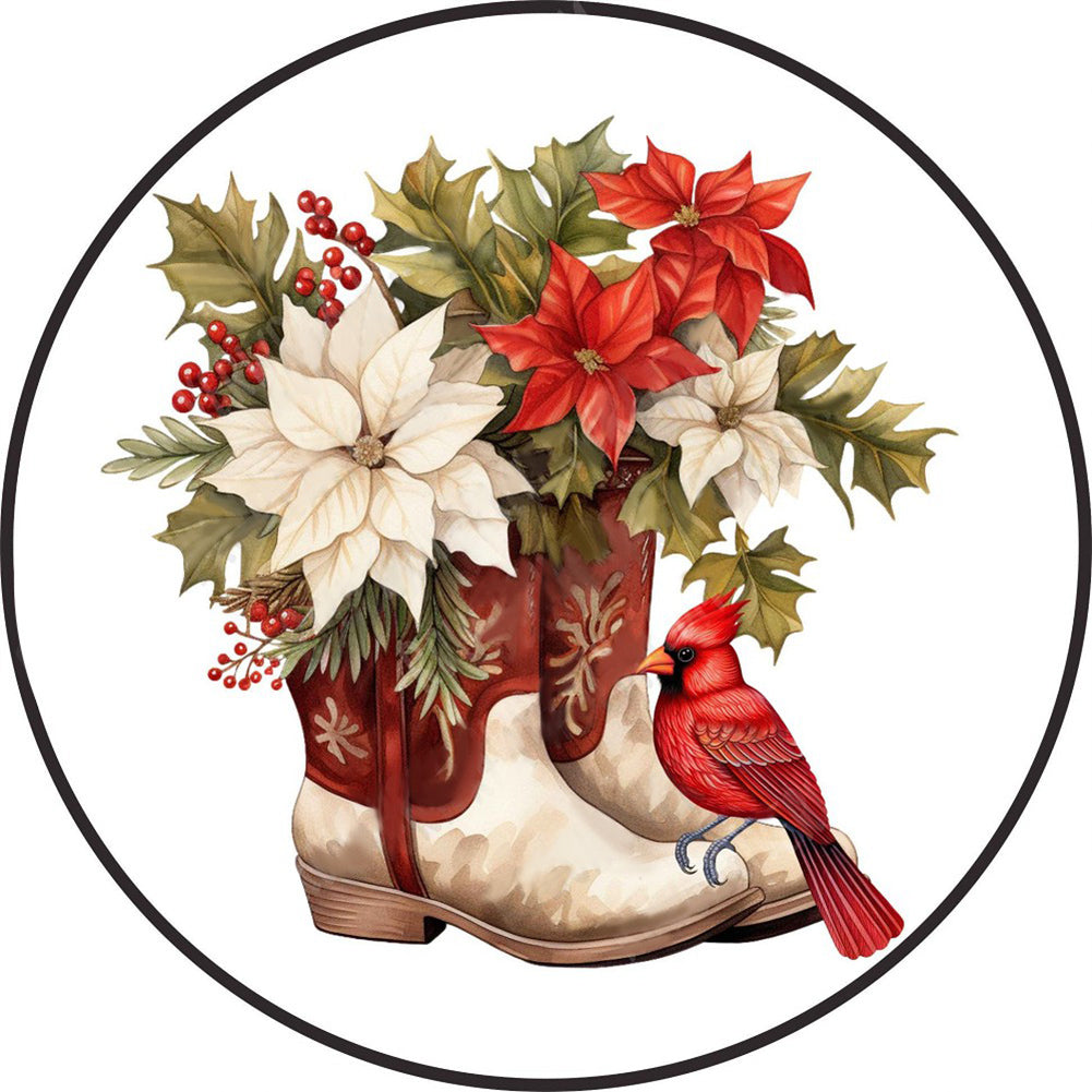 Round Brand Boots Bouquet - Full Round Drill Diamond Painting 30*30CM