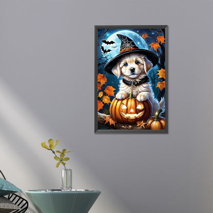 Halloween Puppy - Full Round Drill Diamond Painting 40*60CM