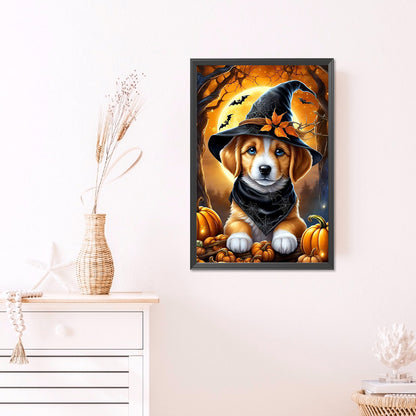 Halloween Puppy - Full Round Drill Diamond Painting 40*60CM