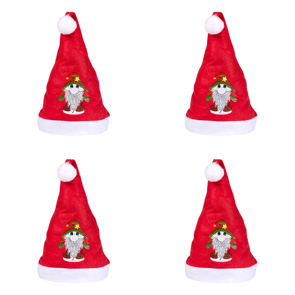 DIY Diamond Painting Christmas Hat Comfort Soft for Adults Unisex (Gnome #2)