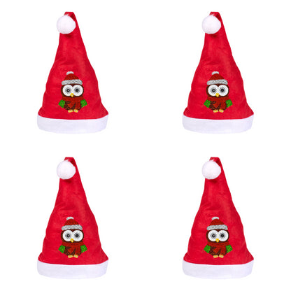 DIY Diamond Painting Christmas Hat Comfort Soft for Adults Unisex (Owl #1)