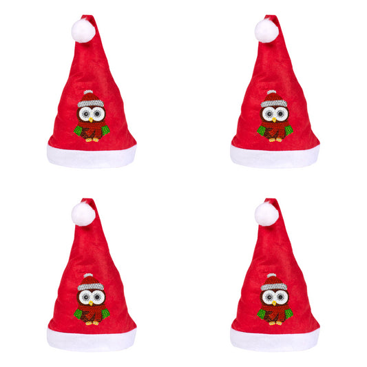 DIY Diamond Painting Christmas Hat Comfort Soft for Adults Unisex (Owl #1)