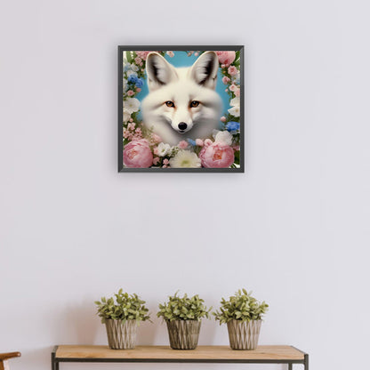 Fox And Flower - Full Round Drill Diamond Painting 30*30CM