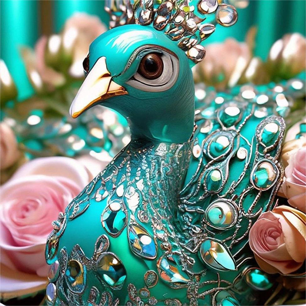 Diamond Peacock - Full Round Drill Diamond Painting 30*30CM