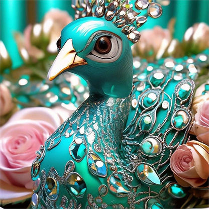 Diamond Peacock - Full Round Drill Diamond Painting 30*30CM