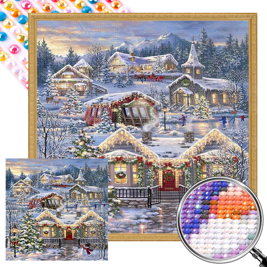 Christmas Town - Full Round Drill Diamond Painting 40*40CM