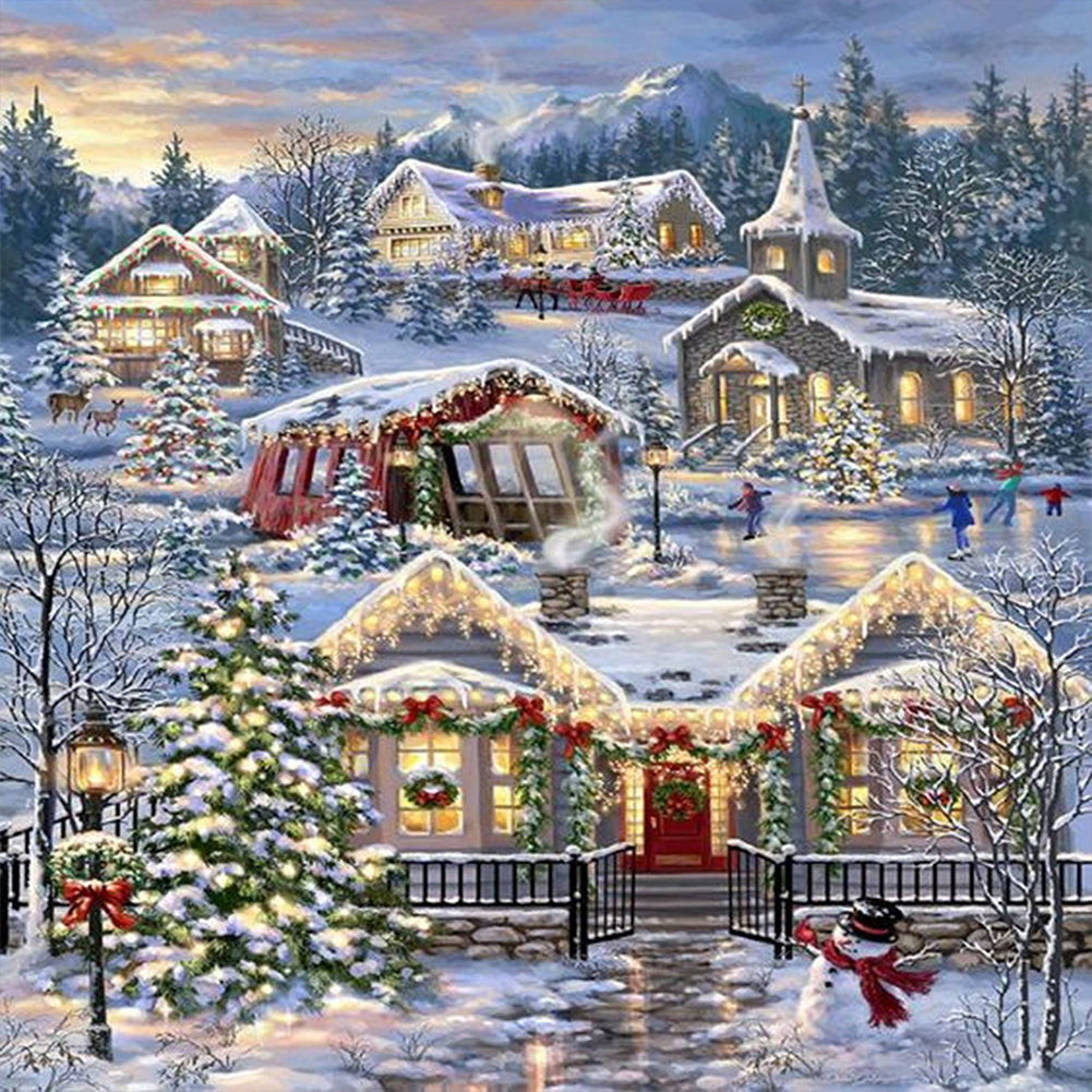 Christmas Town - Full Round Drill Diamond Painting 40*40CM