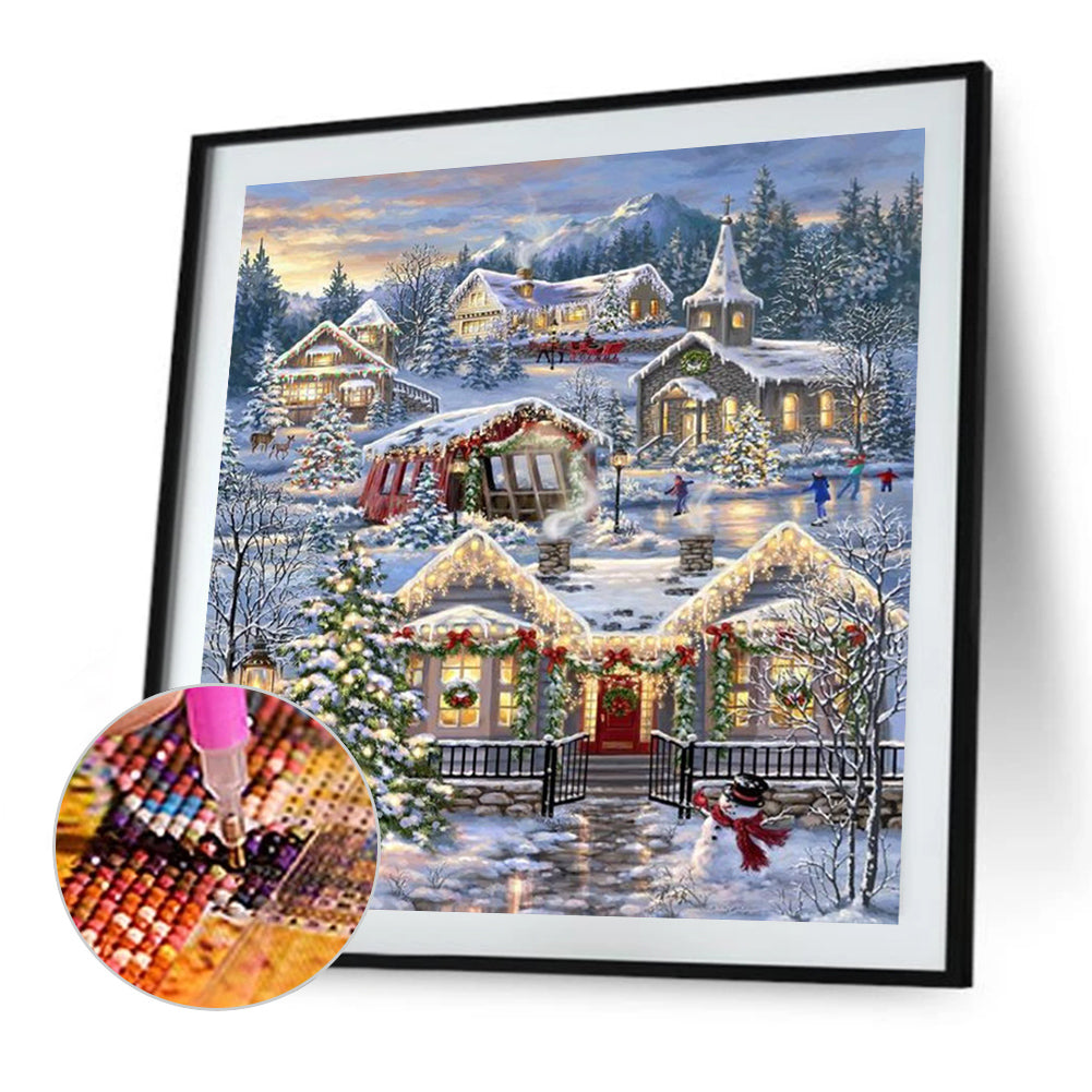 Christmas Town - Full Round Drill Diamond Painting 40*40CM