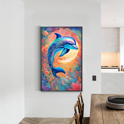 Dolphin - Full Round Drill Diamond Painting 40*60CM
