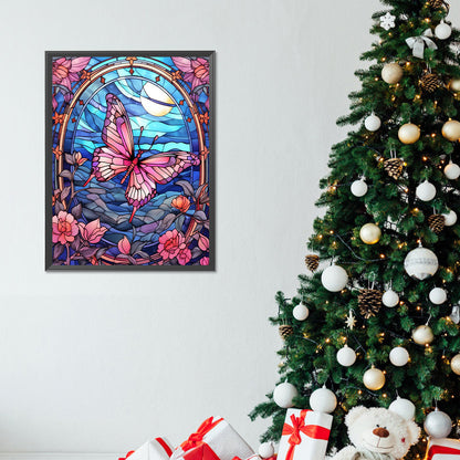Butterflies And Roses - Full Round Drill Diamond Painting 30*40CM