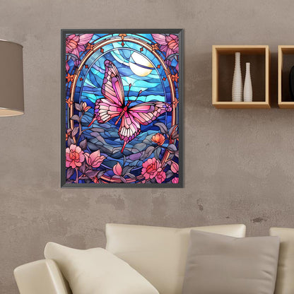 Butterflies And Roses - Full Round Drill Diamond Painting 30*40CM