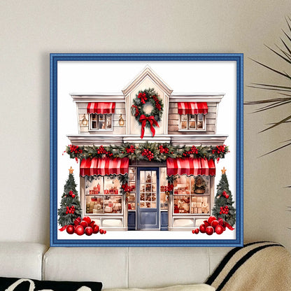 Christmas Shop - 11CT Stamped Cross Stitch 50*50CM