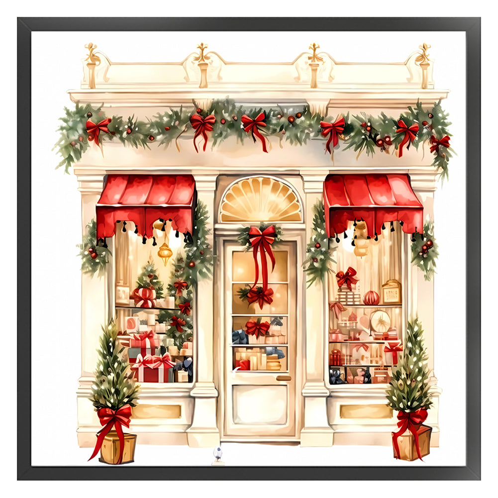 Christmas Shop - 11CT Stamped Cross Stitch 50*50CM