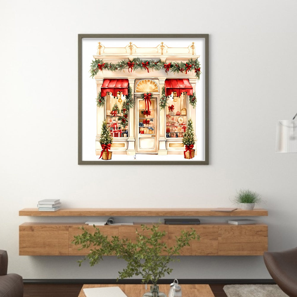 Christmas Shop - 11CT Stamped Cross Stitch 50*50CM