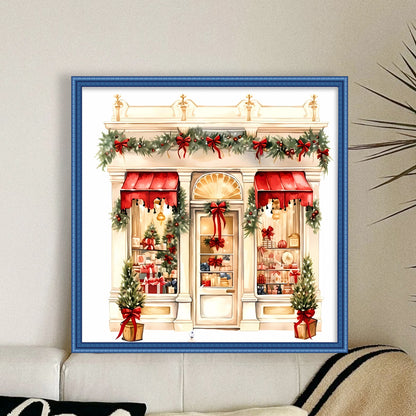 Christmas Shop - 11CT Stamped Cross Stitch 50*50CM