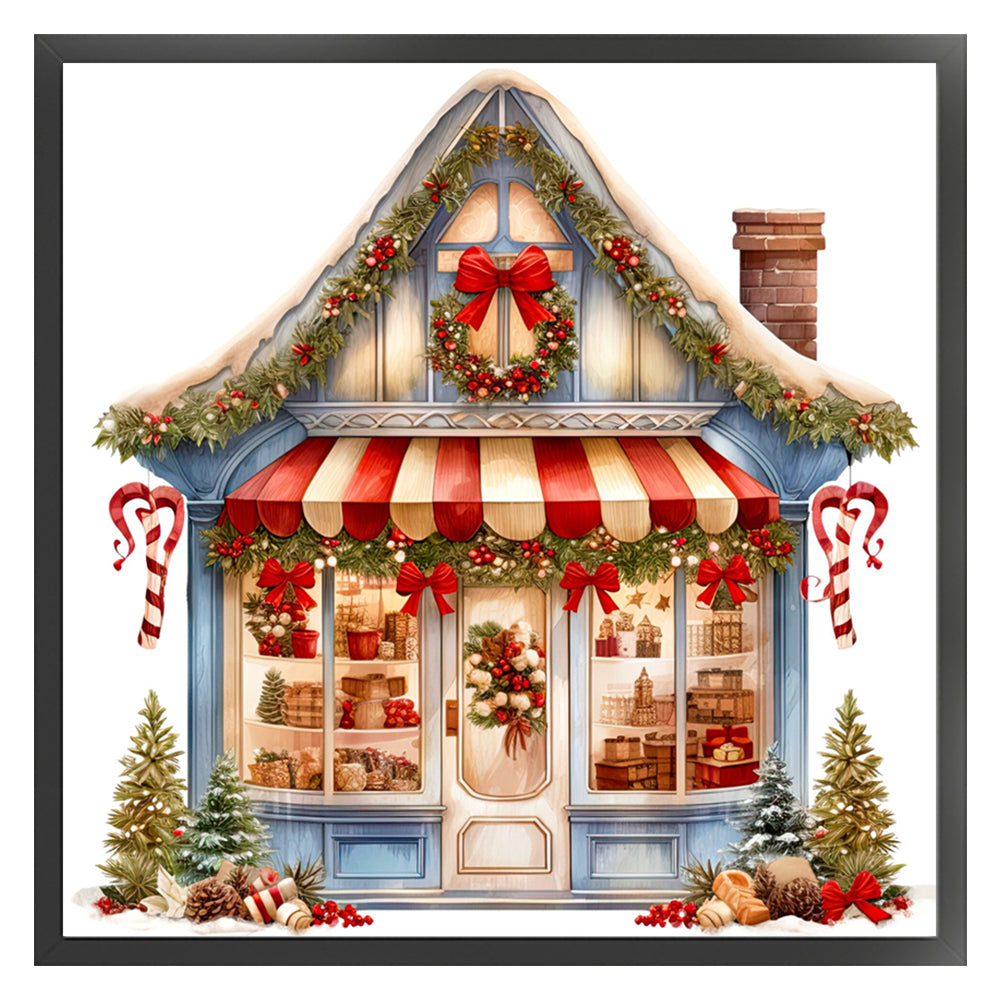 Christmas Shop - 11CT Stamped Cross Stitch 50*50CM