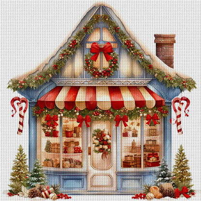 Christmas Shop - 11CT Stamped Cross Stitch 50*50CM