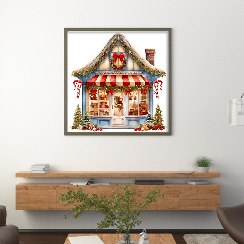 Christmas Shop - 11CT Stamped Cross Stitch 50*50CM