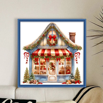 Christmas Shop - 11CT Stamped Cross Stitch 50*50CM