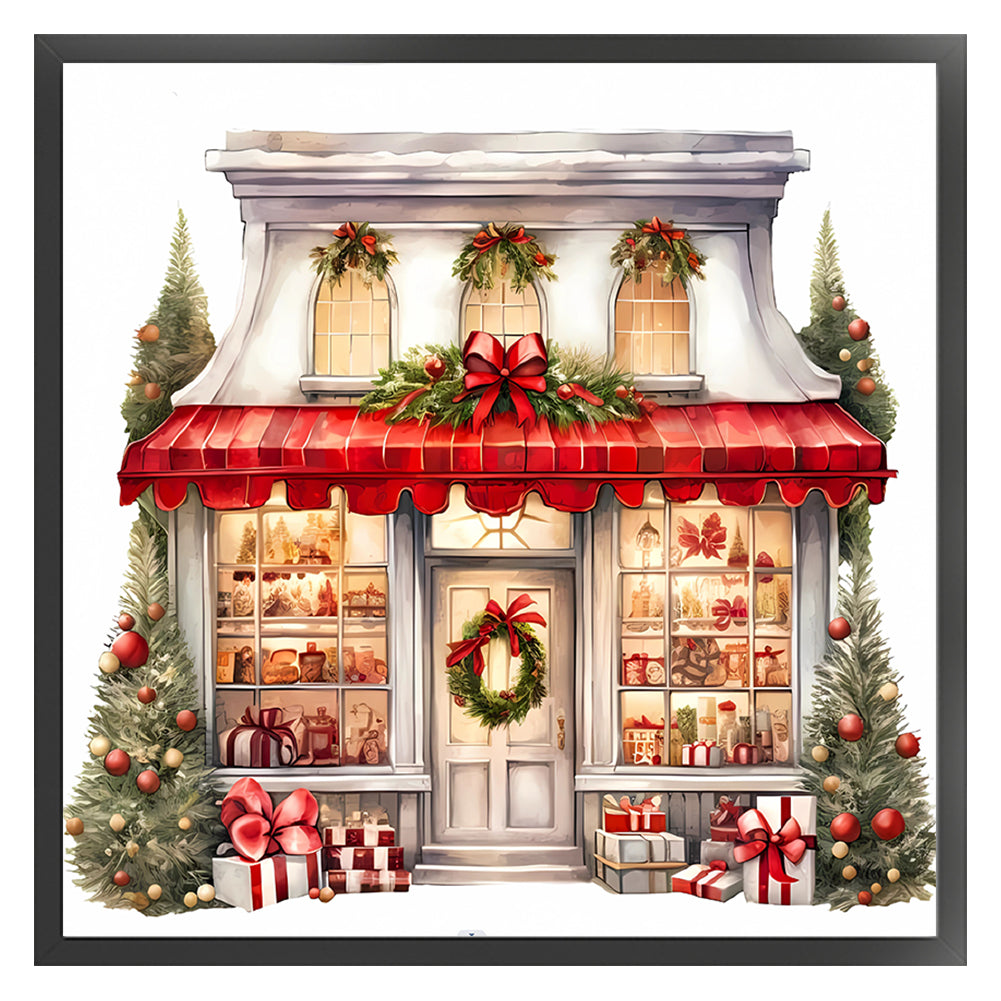 Christmas Shop - 11CT Stamped Cross Stitch 50*50CM