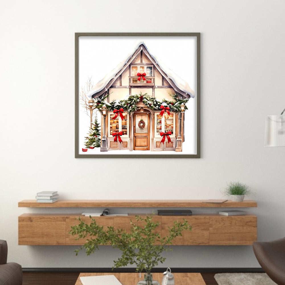 Christmas Shop - 11CT Stamped Cross Stitch 50*50CM