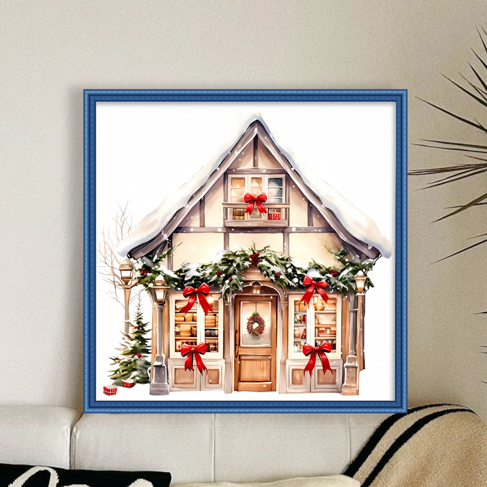 Christmas Shop - 11CT Stamped Cross Stitch 50*50CM