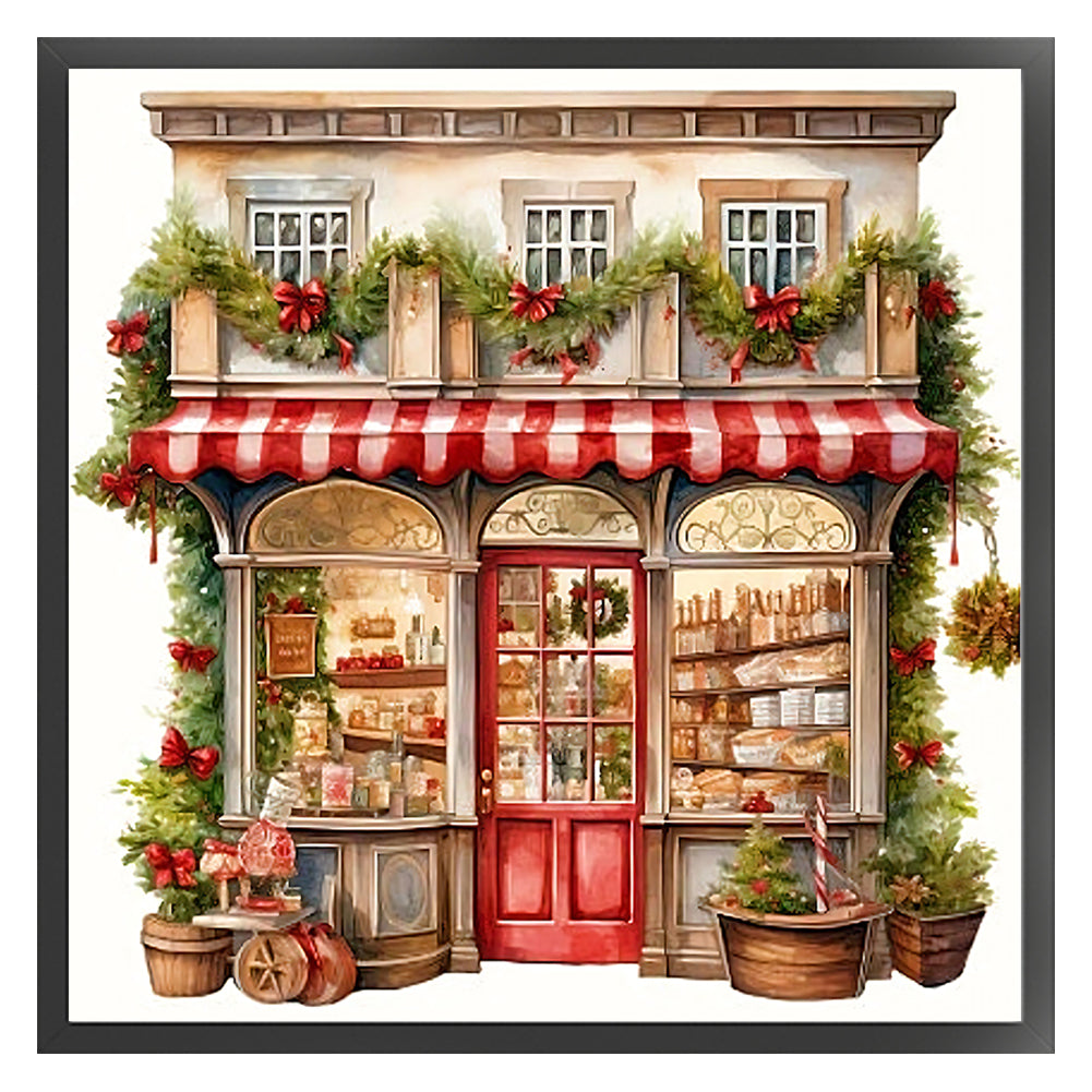 Christmas Shop - 11CT Stamped Cross Stitch 50*50CM