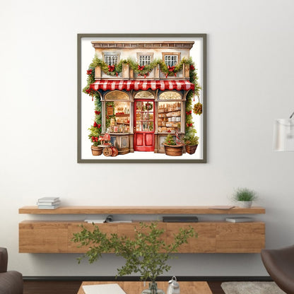 Christmas Shop - 11CT Stamped Cross Stitch 50*50CM