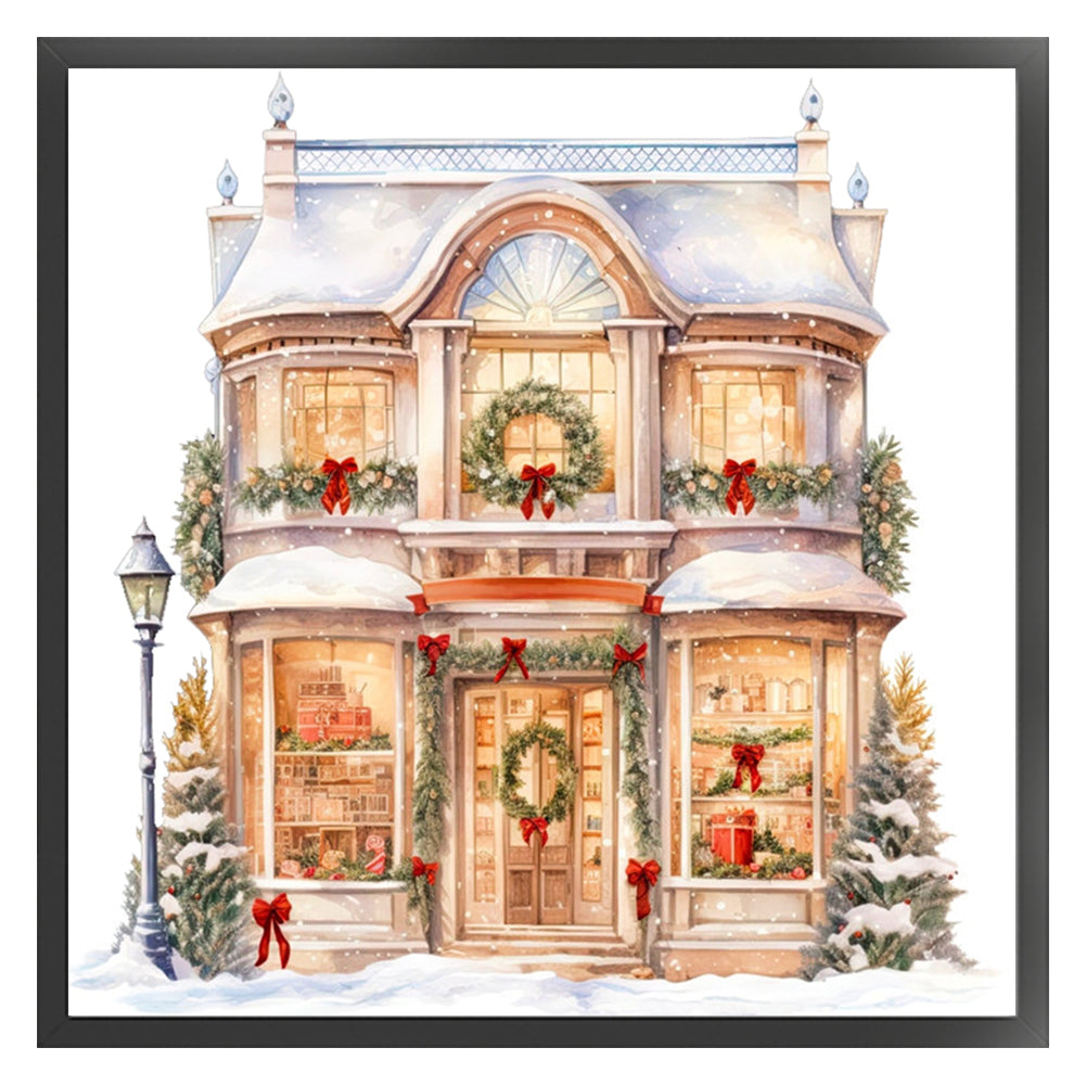 Christmas Shop - 11CT Stamped Cross Stitch 50*50CM