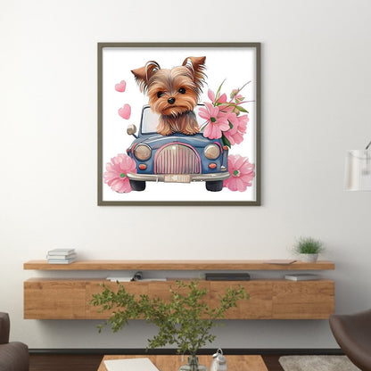 Truck Dog - 11CT Stamped Cross Stitch 40*40CM