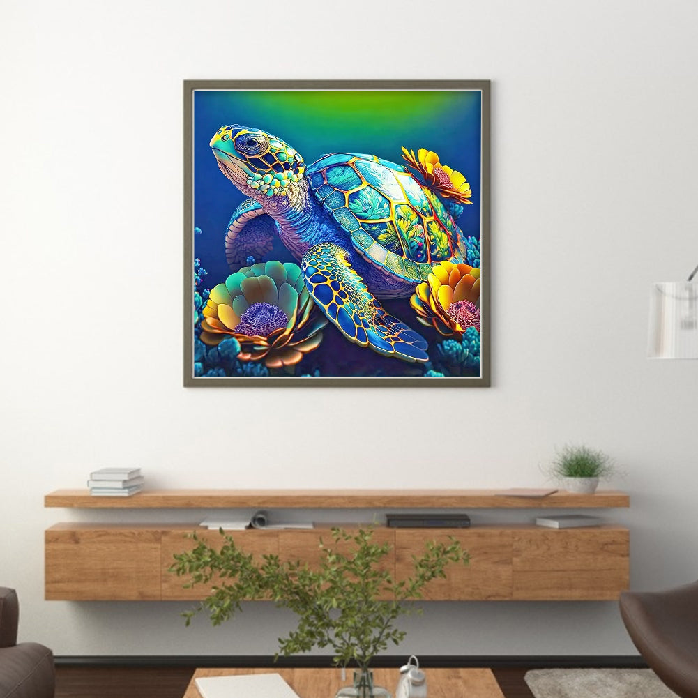 Sea Turtle - 11CT Stamped Cross Stitch 40*40CM